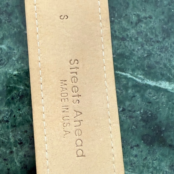 Vintage leather and hair on hide Streets Ahead brass buckle / jewels EUC - Picture 5 of 14